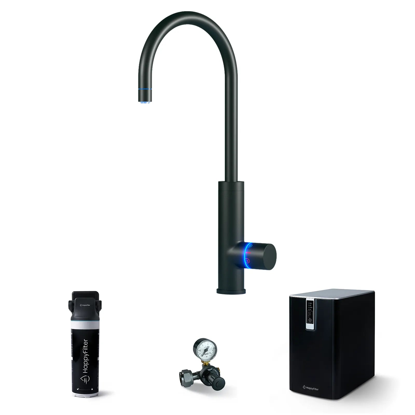 HappyFilter FizzRed - heiß | kalt | gesprudelt - Ein Wasserhahn