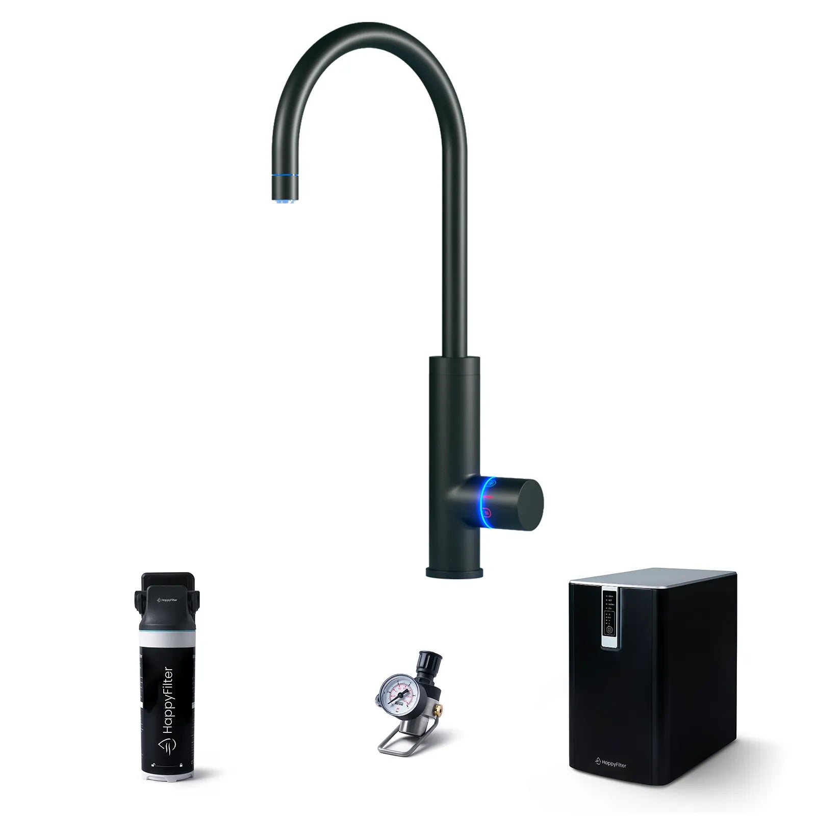 HappyFilter FizzRed - heiß | kalt | gesprudelt - Ein Wasserhahn