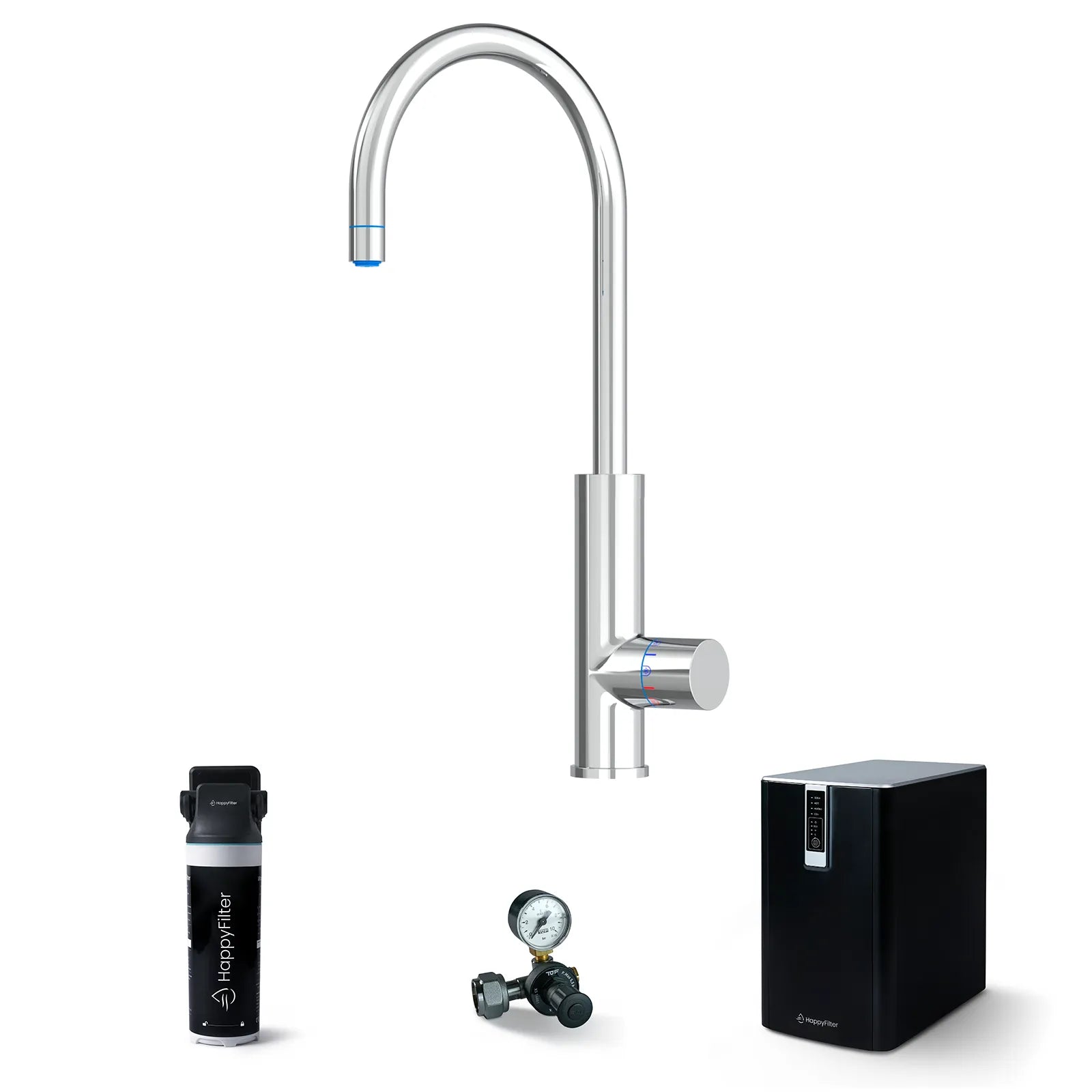 HappyFilter FizzRed - heiß | kalt | gesprudelt - Ein Wasserhahn