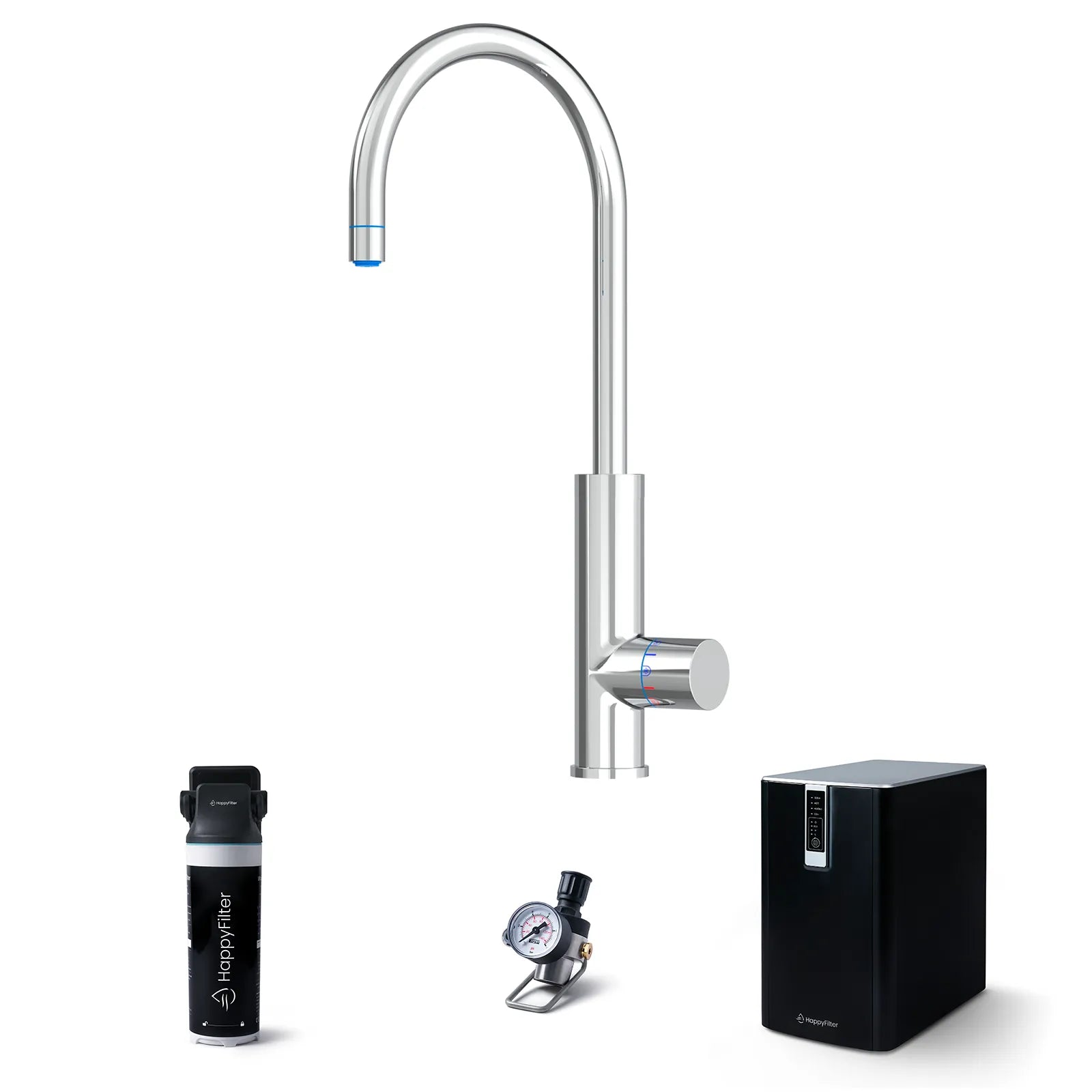 HappyFilter FizzRed - heiß | kalt | gesprudelt - Ein Wasserhahn